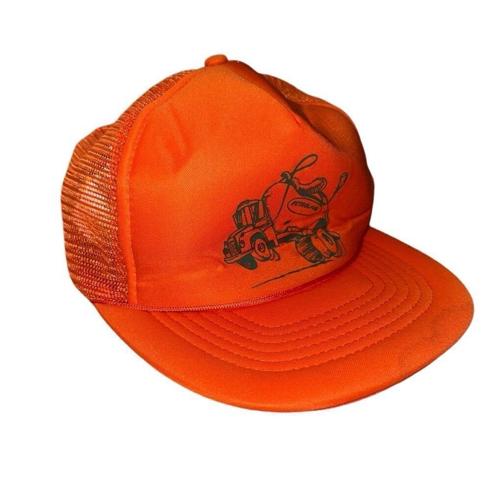 PETROLANE Trucker Farmer Mesh USA Vintage 70s Gas Oil Snapback Hat Cap